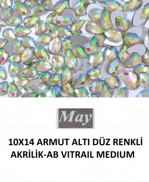 10X14 ARMUT ALTI DÜZ RENKLİ AKRİLİK-AB VITRAIL MEDIUM