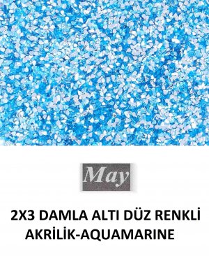 2X3 DAMLA ALTI DÜZ RENKLİ AKRİLİK-AQUAMARINE