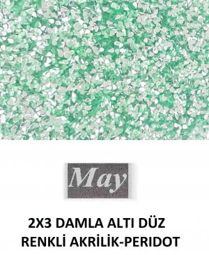 2X3 DAMLA ALTI DÜZ RENKLİ AKRİLİK-PERIDOT