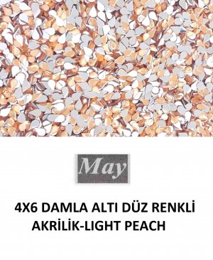 4X6 DAMLA ALTI DÜZ RENKLİ AKRİLİK-LIGHT PEACH