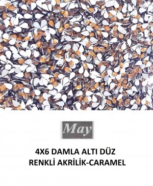 4X6 DAMLA ALTI DÜZ RENKLİ AKRİLİK-CARAMEL