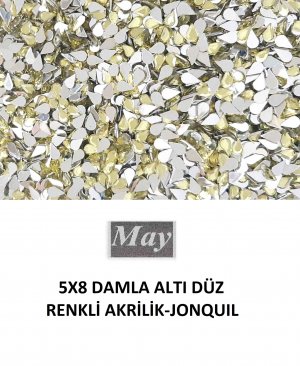 5X8 DAMLA ALTI DÜZ RENKLİ AKRİLİK-JONQUIL