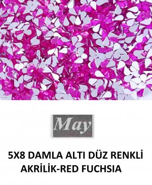 5X8 DAMLA ALTI DÜZ RENKLİ AKRİLİK-RED FUCHSIA