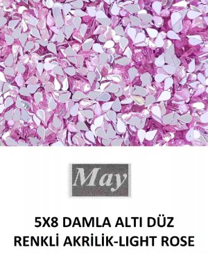 5X8 DAMLA ALTI DÜZ RENKLİ AKRİLİK-LIGHT ROSE