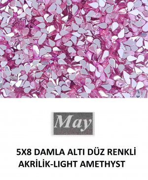 5X8 DAMLA ALTI DÜZ RENKLİ AKRİLİK-LIGHT AMETHYST