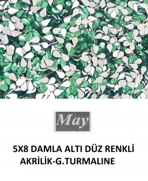 5X8 DAMLA ALTI DÜZ RENKLİ AKRİLİK-G.TURMALINE