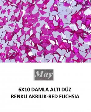 6X10 DAMLA ALTI DÜZ RENKLİ AKRİLİK-RED FUCHSIA