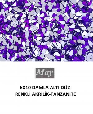 6X10 DAMLA ALTI DÜZ RENKLİ AKRİLİK-TANZANITE