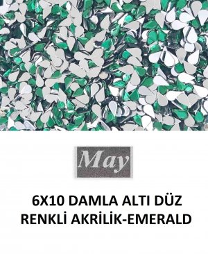 6X10 DAMLA ALTI DÜZ RENKLİ AKRİLİK-EMERALD