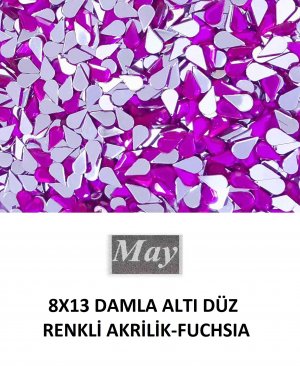 8X13 DAMLA ALTI DÜZ RENKLİ AKRİLİK-FUCHSIA