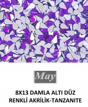 8X13 DAMLA ALTI DÜZ RENKLİ AKRİLİK-TANZANITE