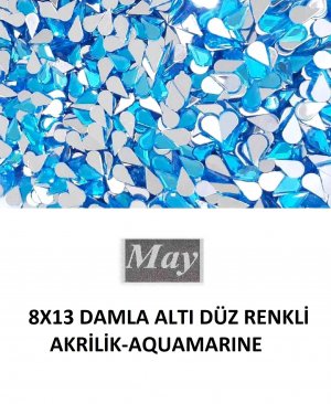 8X13 DAMLA ALTI DÜZ RENKLİ AKRİLİK-AQUAMARINE