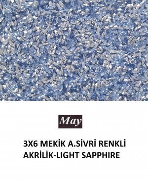 3X6 MEKİK ALTI SİVRİ RENKLİ AKRİLİK-LIGHT SAPPHIRE