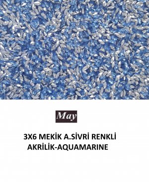 3X6 MEKİK ALTI SİVRİ RENKLİ AKRİLİK-AQUAMARINE