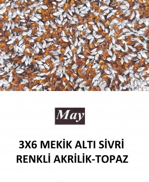 3X6 MEKİK ALTI SİVRİ RENKLİ AKRİLİK-TOPAZ