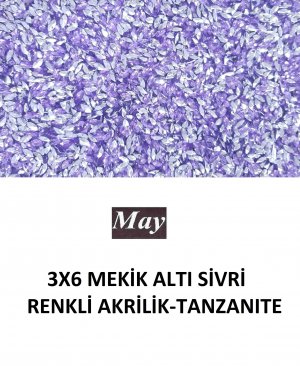 3X6 MEKİK ALTI SİVRİ RENKLİ AKRİLİK-TANZANITE