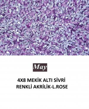 4X8 MEKİK ALTI SİVRİ RENKLİ AKRİLİK-LIGHT ROSE