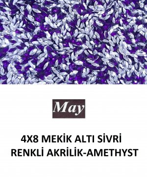 4X8 MEKİK ALTI SİVRİ RENKLİ AKRİLİK-AMETHYST