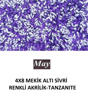 4X8 MEKİK ALTI SİVRİ RENKLİ AKRİLİK-TANZANITE