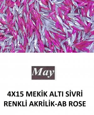 4X15 MEKİK ALTI SİVRİ RENKLİ AKRİLİK-AB ROSE