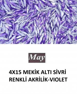 4X15 MEKİK ALTI SİVRİ RENKLİ AKRİLİK-VIOLET