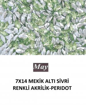 7X14 MEKİK ALTI SİVRİ RENKLİ AKRİLİK-PERIDOT