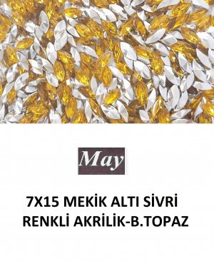 7X15 MEKİK ALTI SİVRİ RENKLİ AKRİLİK-BEACH TOPAZ