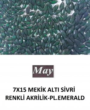 7X15 MEKİK ALTI SİVRİ RENKLİ AKRİLİK-PL.EMERALD