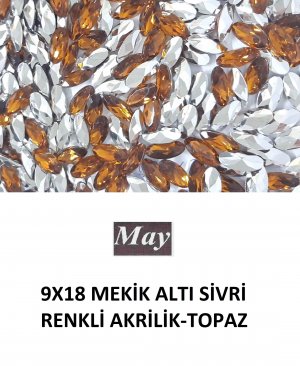 9X18 MEKİK ALTI SİVRİ RENKLİ AKRİLİK-TOPAZ