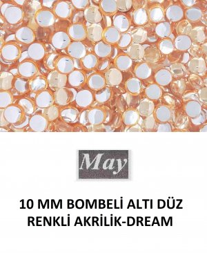 10 MM BOMBELİ ALTI DÜZ RENKLİ AKRİLİK-DREAM