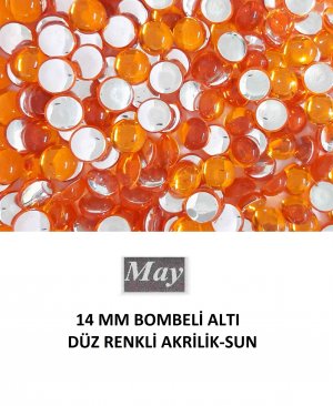 14 MM BOMBELİ ALTI DÜZ RENKLİ AKRİLİK-SUN