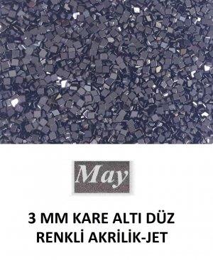 3 MM KARE ALTI DÜZ RENKLİ AKRİLİK-JET