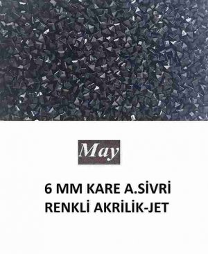 6 MM KARE ALTI SİVRİ RENKLİ AKRİLİK-JET