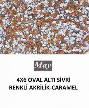 4X6 OVAL ALTI SİVRİ RENKLİ AKRİLİK-CARAMEL