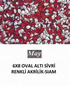 6X8 OVAL ALTI SİVRİ RENKLİ AKRİLİK-SIAM