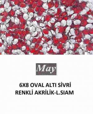 6X8 OVAL ALTI SİVRİ RENKLİ AKRİLİK-LIGHT SIAM