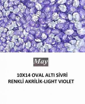 10X14 OVAL ALTI SİVRİ RENKLİ AKRİLİK-LIGHT VIOLET