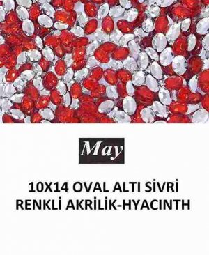 10X14 OVAL ALTI SİVRİ RENKLİ AKRİLİK-HYACINTH