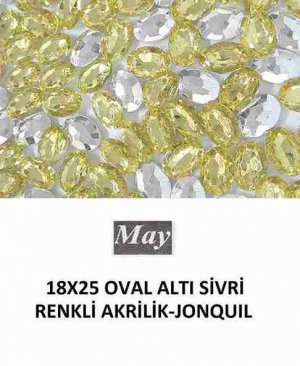 18X25 OVAL ALTI SİVRİ RENKLİ AKRİLİK-JONQUIL