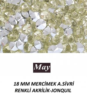 18 MM MERCİMEK ALTI SİVRİ RENKLİ AKRİLİK-JONQUIL