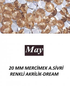 20 MM MERCİMEK ALTI SİVRİ RENKLİ AKRİLİK-DREAM