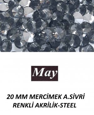 20 MM MERCİMEK ALTI SİVRİ RENKLİ AKRİLİK-STEEL