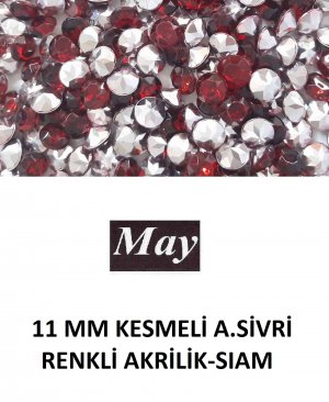 11 MM KESMELİ ALTI SİVRİ RENKLİ AKRİLİK-SIAM