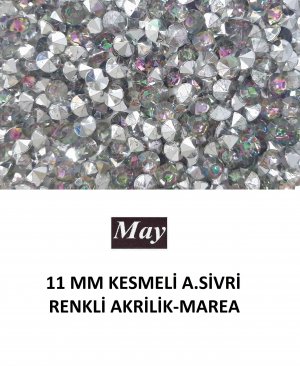 11 MM KESMELİ ALTI SİVRİ RENKLİ AKRİLİK-MAREA