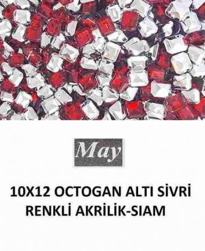 10X12 OCTOGAN ALTI SİVRİ RENKLİ AKRİLİK-SIAM