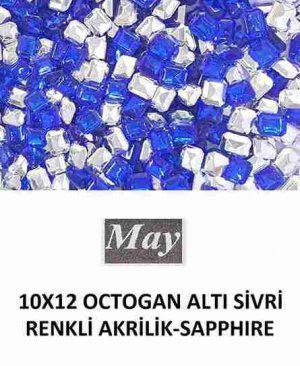 10X12 OCTOGAN ALTI SİVRİ RENKLİ AKRİLİK-SAPPHIRE