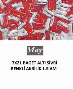 7X21 BAGET ALTI SİVRİ RENKLİ AKRİLİK-LIGHT SIAM