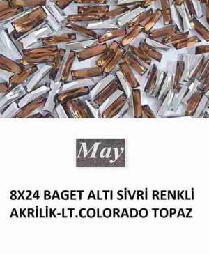 8X24 BAGET ALTI SİVRİ RENKLİ AKRİLİK-LT.COLORADO TOPAZ