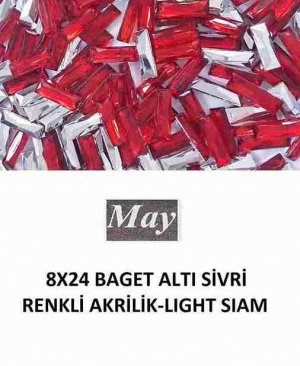 8X24 BAGET ALTI SİVRİ RENKLİ AKRİLİK-LIGHT SIAM