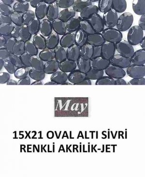 15X21 OVAL ALTI SİVRİ RENKLİ AKRİLİK-JET